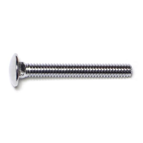 Midwest Fastener Carriage Bolt, Square Neck, 20 (Coarse), 2 in L, Steel, Chrome, 5 PK 74123 - main